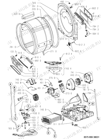 Схема №2 AWZ 8993 с изображением Обшивка для сушильной машины Whirlpool 481245214431
