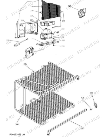 Взрыв-схема холодильника Electrolux IK32512LI - Схема узла Cooling system 017