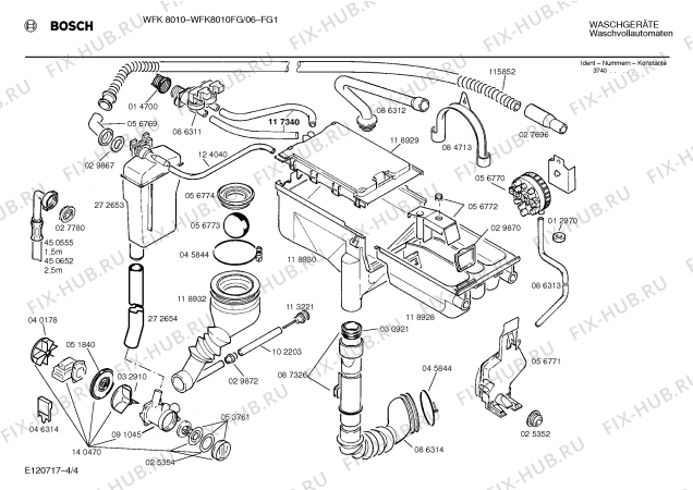 Взрыв-схема стиральной машины Bosch WFK8010FG WFK8010 - Схема узла 04