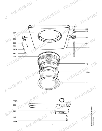 Взрыв-схема стиральной машины Aeg LAV73530-W - Схема узла Door 003