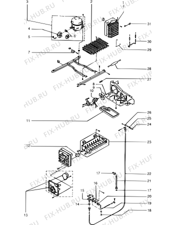 Схема №2 RA72RA710 (F012808) с изображением Корпусная деталь для холодильной камеры Indesit C00132640