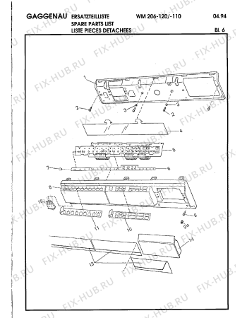 Взрыв-схема стиральной машины Gaggenau WM206120 WM206 - Схема узла 13