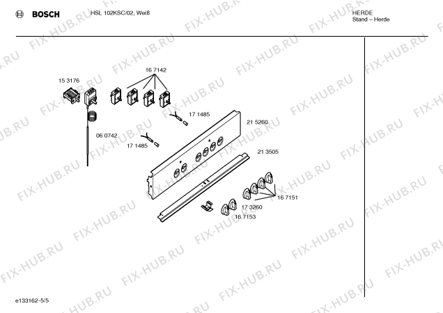 Схема №2 HSL102KSC с изображением Инструкция по эксплуатации для электропечи Bosch 00523833
