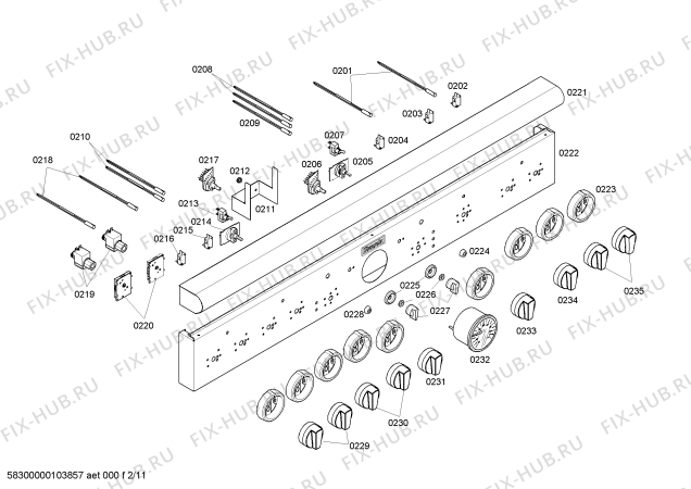 Схема №2 PRD484EEG с изображением Кабель для духового шкафа Bosch 00496071