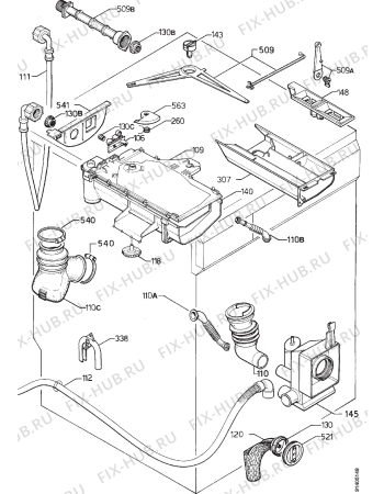 Взрыв-схема стиральной машины Rex RL83MXS - Схема узла Hydraulic System 272