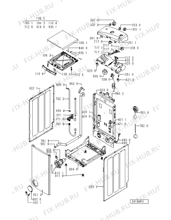 Схема №1 EV 4011 с изображением Сенсор для стиральной машины Whirlpool 481227128396
