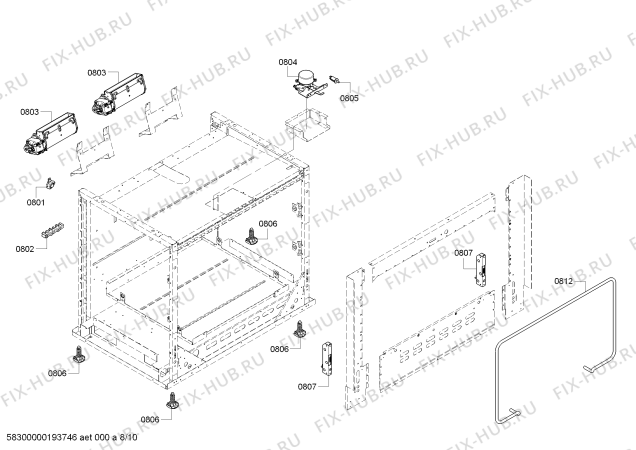 Схема №4 PRL364GDH с изображением Коллектор для электропечи Bosch 00774533