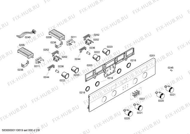 Схема №2 HB56N650B с изображением Модуль для плиты (духовки) Siemens 00496171