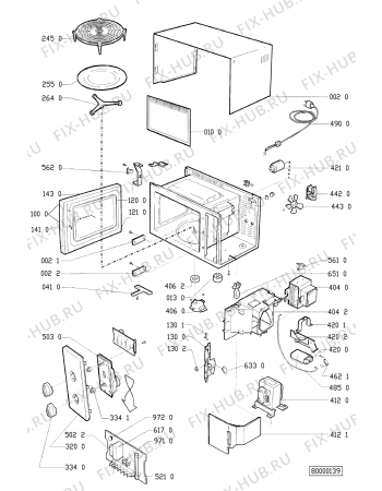 Схема №1 EMWD 3920 WS с изображением Стекло для свч печи Whirlpool 481945058167