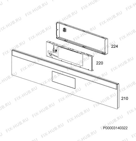 Взрыв-схема плиты (духовки) Electrolux EB6PL80CN - Схема узла Command panel 037