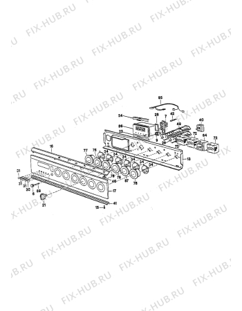 Взрыв-схема плиты (духовки) Electrolux EK6488/1 - Схема узла Command panel 037