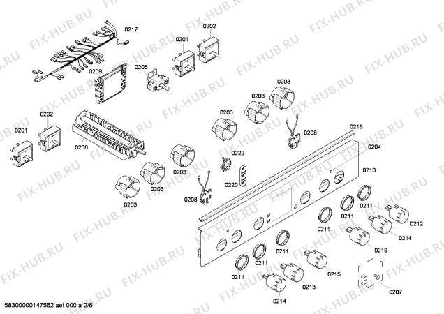 Взрыв-схема плиты (духовки) Bosch HCE744220V - Схема узла 02