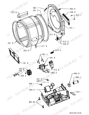 Схема №1 AWZ 2303 с изображением Обшивка для электросушки Whirlpool 481245217678