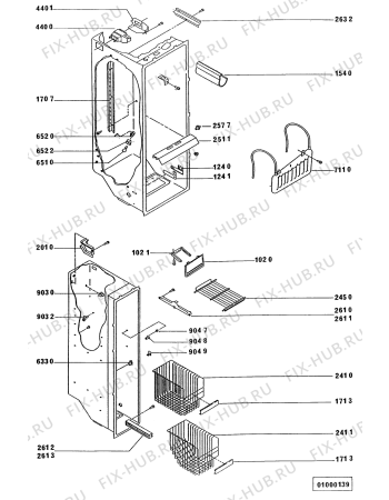 Схема №2 ARG497/G ARG 497/G/WP с изображением Электролиния для холодильника Whirlpool 481946089455