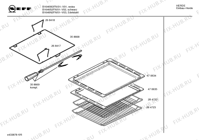 Схема №1 B1646W2FN с изображением Инструкция по эксплуатации для плиты (духовки) Bosch 00586133