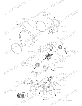 Схема №1 AZB 6100 с изображением Блок управления для стиралки Whirlpool 481010636981