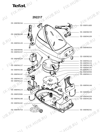 Схема №2 292217 с изображением Кнопка для утюга (парогенератора) Tefal CS-00098243