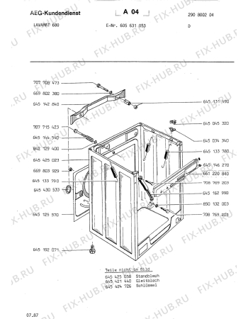 Взрыв-схема стиральной машины Aeg LAV680 - Схема узла Housing 001