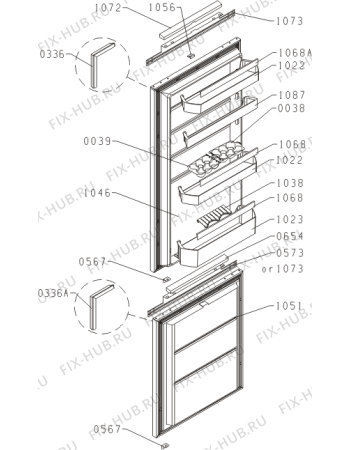 Взрыв-схема холодильника Asko RFN2274I (457545, HZFI2828AFV) - Схема узла 02