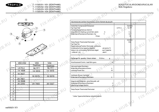 Схема №2 T-11505 с изображением Плата для холодильника Bosch 00297782