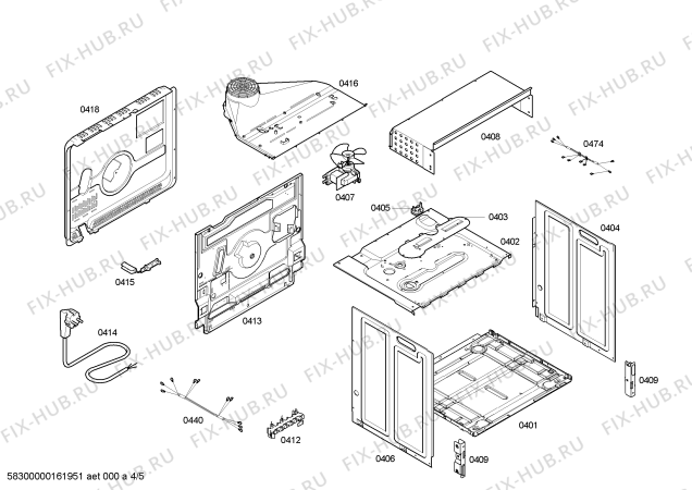 Взрыв-схема плиты (духовки) Siemens HB23GB540 H.SE.NP.L2D.IN.GLASS.S4/.X.E0_C/// - Схема узла 04