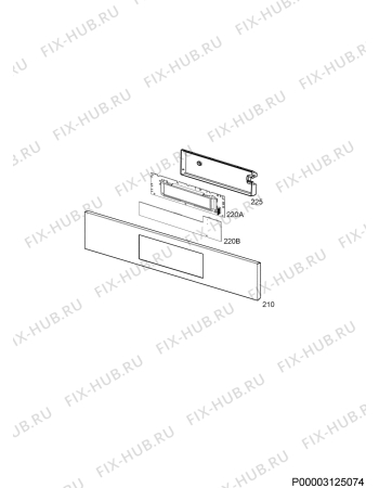 Взрыв-схема плиты (духовки) Aeg BCK742220M - Схема узла Command panel 037