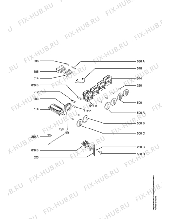 Схема №1 8600 DOU-M2 с изображением Тумблер для плиты (духовки) Aeg 8996613218909