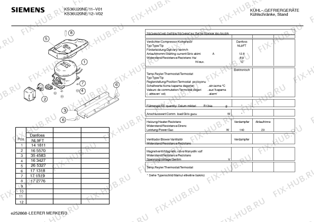 Схема №2 KS36U00IN с изображением Дверь для холодильника Siemens 00215214