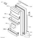 Схема №1 SKS98800E1 с изображением Дверь для холодильника Aeg 2064581115