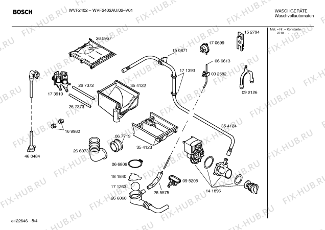 Схема №2 WVF2402AU с изображением Ручка выбора программ для стиралки Bosch 00188623