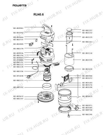 Схема №1 RU42.5 с изображением Трубка для электропылесоса Rowenta RS-CT2304
