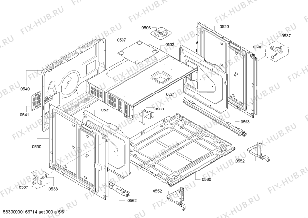 Схема №3 HB78BC571E с изображением Фронтальное стекло для духового шкафа Siemens 00688357