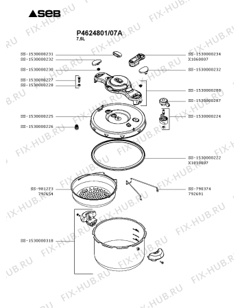 Схема №1 P4624806/07A с изображением Кастрюля для духовки Seb SS-1530000318