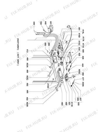 Взрыв-схема холодильника Electrolux RM4371M - Схема узла Armature/fitting