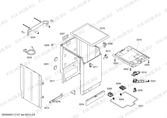 Схема №1 CR60851IL Punkt с изображением Панель для стиральной машины Bosch 00440976