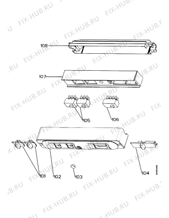 Взрыв-схема вытяжки Alno AEF3370 - Схема узла Functional parts