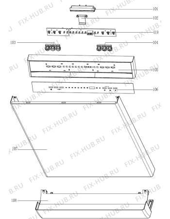 Схема №3 GS64314XS (369311, GORENJE#9) с изображением Ящик (корзина) для посудомойки Gorenje 559008