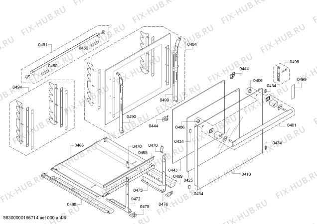 Схема №4 HB78BC571E с изображением Фронтальное стекло для духового шкафа Siemens 00688357