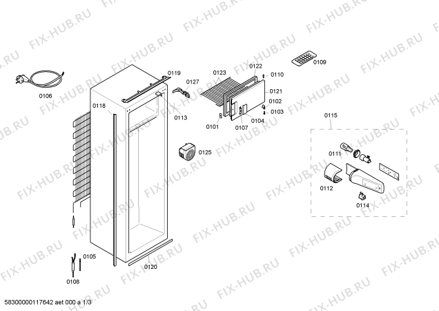 Схема №1 KI28LA40 с изображением Вставка для холодильника Siemens 00640454