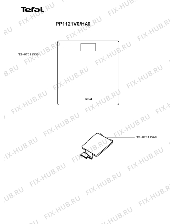 Схема №1 PP1121V0/HA0 с изображением Измеритель для электровесов Tefal TS-07011530