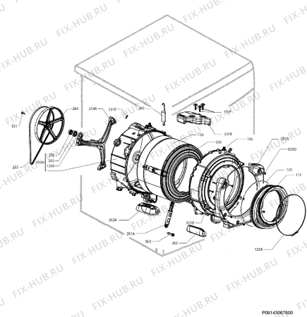 Взрыв-схема стиральной машины Zanussi ZWH5100P - Схема узла Functional parts 267