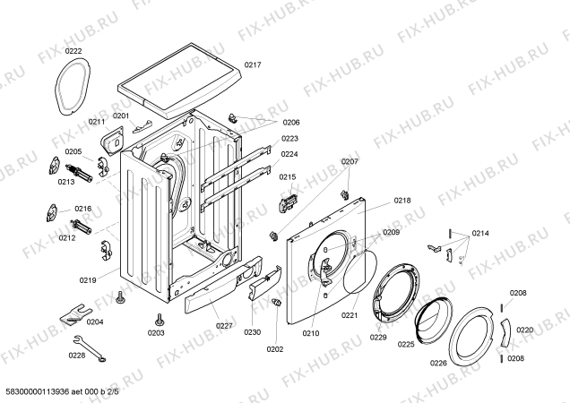 Схема №2 WFC2047 Maxx 4 WFC 2047 с изображением Панель управления для стиральной машины Bosch 00441022