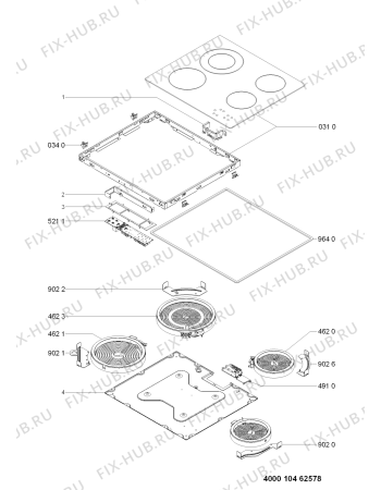 Схема №1 LAM1740 (F091872) с изображением Руководство для плиты (духовки) Indesit C00363574