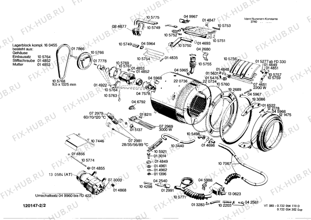 Схема №1 0722054111 VT590 с изображением Плата для стиральной машины Bosch 00105718