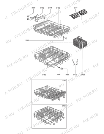 Схема №1 IDW 128 с изображением Уплотнитель (прокладка) для посудомоечной машины DELONGHI ML6237