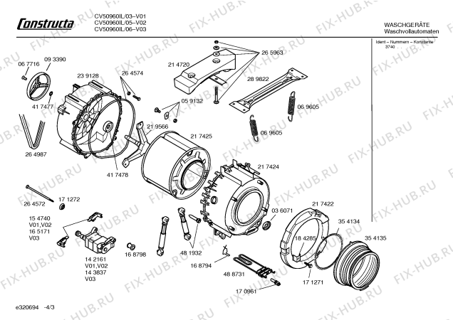 Схема №1 CV50960IL Constructa с изображением Инструкция по эксплуатации для стиралки Bosch 00580273