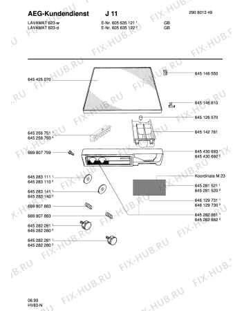 Схема №1 LAV623 DIGITRON с изображением Переключатель для стиралки Aeg 8996452567507