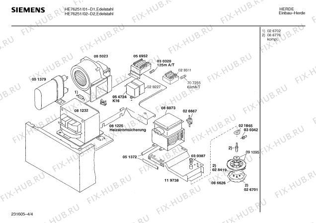 Схема №3 HE76251 с изображением Панель для духового шкафа Siemens 00282803