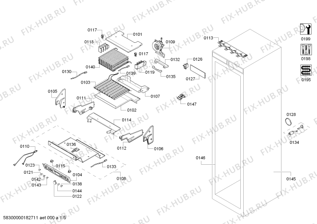 Схема №2 RW464361AU Gaggenau с изображением Монтажный набор для холодильной камеры Bosch 11008484