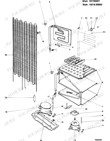 Взрыв-схема холодильника Ariston ERF374EU (F007524) - Схема узла